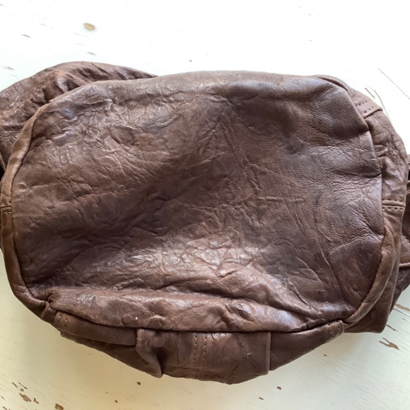 TYLIE MALIBU distressed brown leather hobo bag - Picture 14 of 15